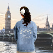 花嫁スターエレガント&デイジーフラワーズデニムジャケット デニムジャケット