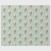 花嫁スティックフィギュアとデイジーブーケ ラッピングペーパー (フラット)