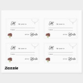 花嫁ステッカー結婚との関係 長方形シール (シート)