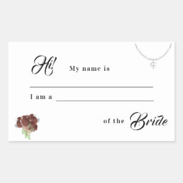 花嫁ステッカー結婚との関係 長方形シール