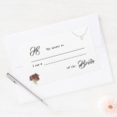 花嫁ステッカー結婚との関係 長方形シール (封筒)