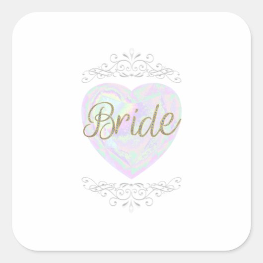 花嫁ステッカー スクエアシール (正面)