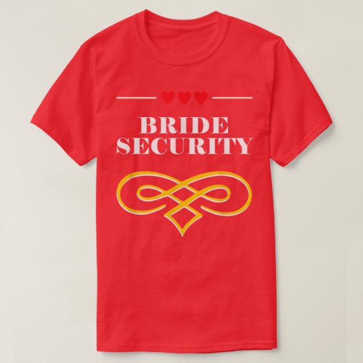 花嫁セキュリティ結婚ズEntourageリトルリングや輪ベア Tシャツ (デザイン正面)