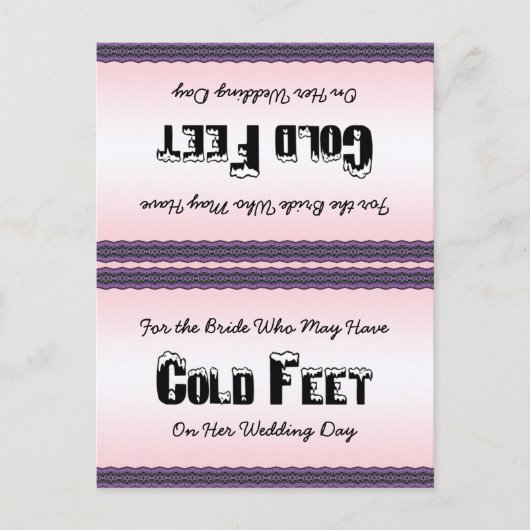 花嫁ソックス冷たい足はがき ポストカード (正面)