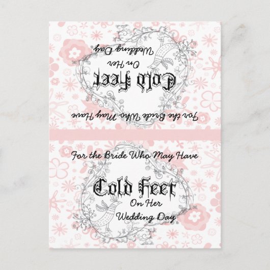 花嫁ソックス寒い足ヴィンテージ鳥はがき ポストカード (正面)