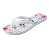 花嫁タイポグラフィカラフルフラワーズブーケ ビーチサンダル (アングル)