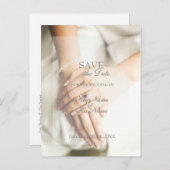 花嫁ダイヤモンドリングや輪ウェディングザデーの保存 案内ポストカード (正面/裏面)