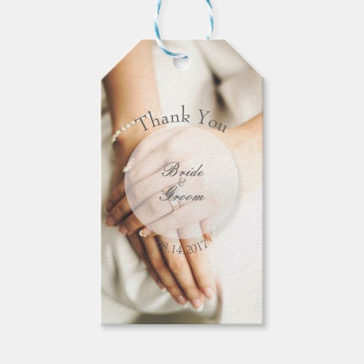 花嫁ダイヤモンドリングや輪撮影編結婚集可 ギフトタグ (正面)