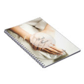 花嫁ダイヤモンドリング結婚編集可能のゲストブック ノートブック (右側)