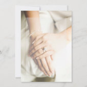 花嫁ダイヤモンド結婚のブライダルシャワーへの招待 招待状 (裏面)