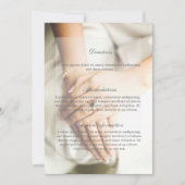 花嫁ダイヤモンド結婚リングや輪の方向 招待状 (正面)