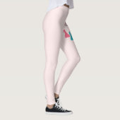 花嫁チームのキュートなピンクのブライズメイドパーティー レギンス (右)