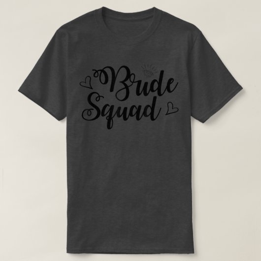 花嫁チームのキュートなペアグッズ 誓約前パーティー Tシャツ (デザイン正面)