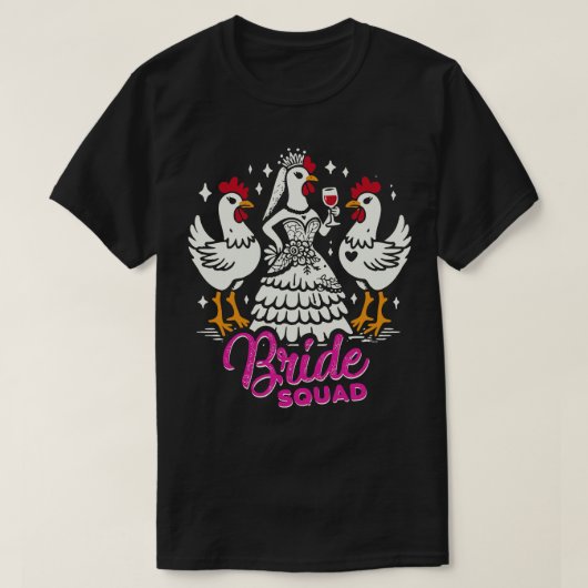 花嫁チームの女友達 ブライズメイドのパーティー Tシャツ (デザイン正面)