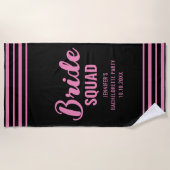 花嫁チーム名 ブライズシャワー・パーティー ビーチタオル (正面)