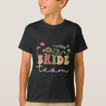 花嫁チーム結婚の花嫁ワイルドフラワーバチェロレッテP Tシャツ<br><div class="desc">花嫁チーム結婚の花嫁ワイルドフラワーバチェロレッテティー</div>