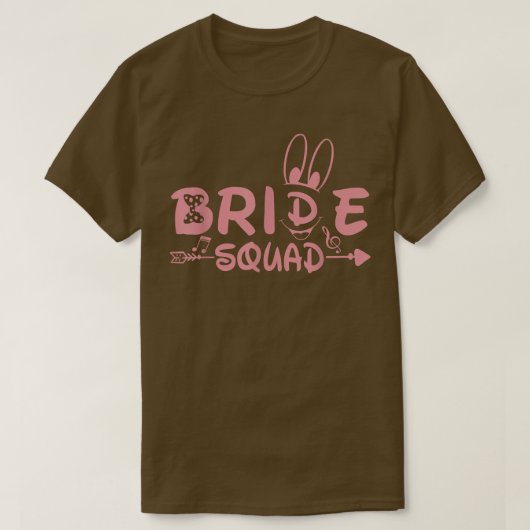 花嫁チーム ウェディングギフト ブライズメイド 花嫁 Tシャツ (デザイン正面)
