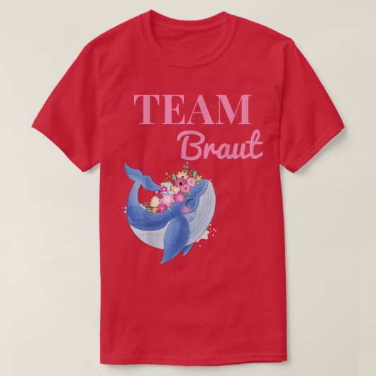 花嫁チーム クジラ フラワー リース JGA 婚約 チーム Tシャツ (デザイン正面)