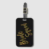 花嫁チーム ゴールド フォイル  luggage タグ (正面縦)