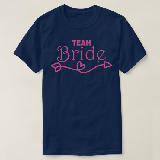 花嫁チーム  ハニームーン前の女子会での花嫁のチーム Tシャツ (デザイン正面)