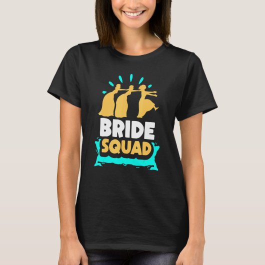 花嫁チーム パーティー ブライズメイド 結婚式 可愛い Tシャツ (正面)