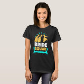 花嫁チーム パーティー ブライズメイド 結婚式 可愛い Tシャツ (正面フル)