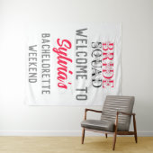 花嫁チーム | ピンクのブライズメイド パーティー ブライズメイド タペストリー (インサイチュ(横))