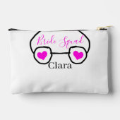 花嫁チーム ピンク ブラック サングラス ハート ブライズメイド アクセサリーポーチ (裏面)