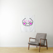 花嫁チーム ピンク ブラック サングラス ハート ブライズメイド タペストリー (インサイチュ)