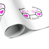 花嫁チーム ピンク ブラック サングラス ハート ブライズメイド ラッピングペーパー (ロールコーナー)