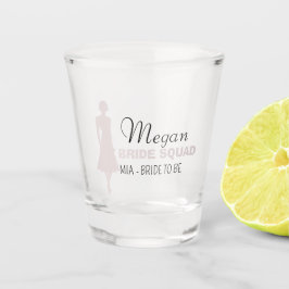 花嫁チーム |ホットピンクのバチェロレッテ花嫁 ショットグラス