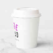 花嫁チーム |ホットピンクのバチェロレッテ花嫁 紙コップ (左)