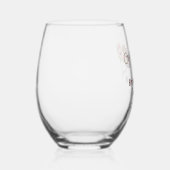 花嫁チーム ラスティック ピンクカウガール アップ ブライズメイド ステムなしワイングラス (右)