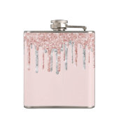 花嫁チーム ローズゴールド グリッター シルバー バチェロレッテ フラスク (裏面)