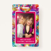 花嫁チームVIPディスコボールフォトバチェロレッテ バッジ (裏面)