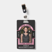 花嫁チームVIPフォトバッジ 結婚前パーティー バッジ (正面 (クリップ付))