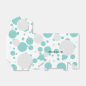 花嫁ティール(緑がかった色)ブルーきらめく水玉模様ウェディングパーティー フェイバーボックス (折り畳みなし)