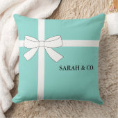 花嫁ティール(緑がかった色)ブルーシャワーパーティー個人用装飾 クッション (ブランケット)