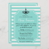 花嫁ティール（緑がかった色）ブルーティーブライダルブランチシャワーパーティー (正面/裏面)