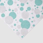 花嫁ティール（緑がかった色）ブルー水玉模様ブライダルシャワーパーティー 薄葉紙 (詳細)