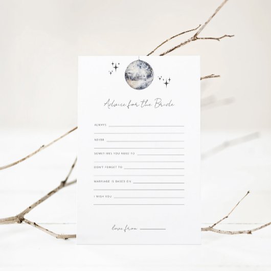 花嫁ディスコボールブライダルシャワーゲーム用アドバイス