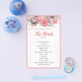 花嫁トリビアカードをどれくらい知っているか チラシ (シングル)