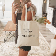 花嫁トートバッグ、未来のMrs. | 黒 個人名入れ
