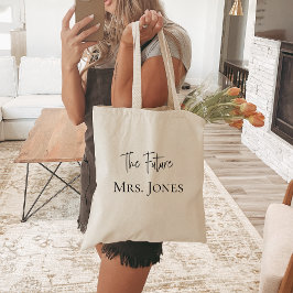 花嫁トートバッグ、未来のMrs. | 黒 個人名入れ トートバッグ