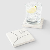 花嫁ドレスコースター ストーンコースター (横)