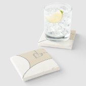 花嫁ドレスコースター ストーンコースター (横)