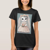 花嫁ネコ ウェディングTシャツ Tシャツ (正面)