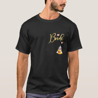 花嫁バチェラー・パーティー 面白い ニワトリ ベール付き 花嫁 Tシャツ