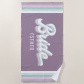 花嫁バチェロレッテ結婚のレトファンキーロ80のパステル ビーチタオル (正面)