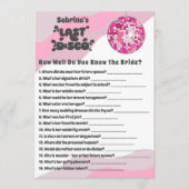 花嫁バッハのゲームカードをどれくらい知っているか プログラム (正面)